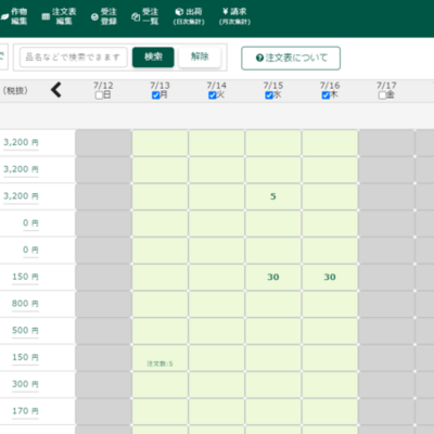 注文表が新しくなります